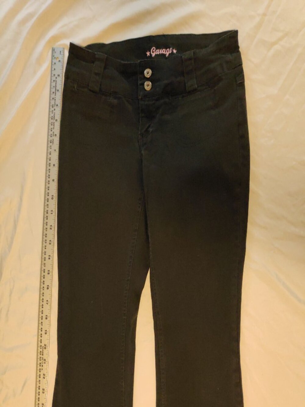 Garage black pants cotton low-rise junior size 5